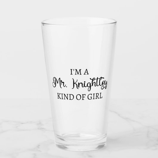 Ich bin ein Mr. Knightley-Typ Mädchen I Glas (Vorderseite)