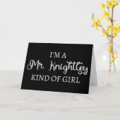 Ich bin ein Mr. Knightley-Typ Mädchen I Karte (Gelbe Blume)