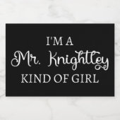 Ich bin ein Mr. Knightley-Typ Mädchen I Lebensmitteletikett (Einzelnes Label)