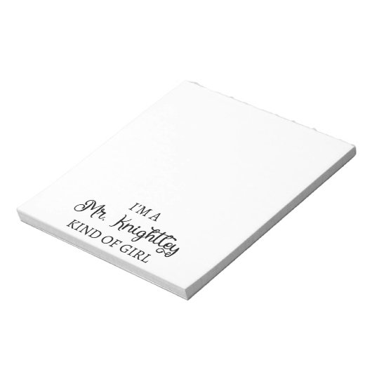 Ich bin ein Mr. Knightley-Typ Mädchen I Notizblock (Rotiert)