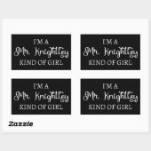 Ich bin ein Mr. Knightley-Typ Mädchen I Rechteckiger Aufkleber (Blatt)