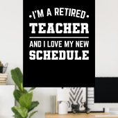 Ich bin ein müder Lehrer Poster (Heimbüro)