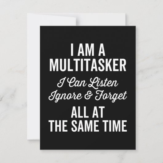 Ich bin ein Multitasker, den ich ignorieren und Al Save The Date (Vorderseite)