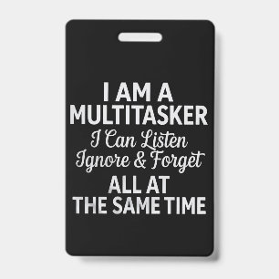 Ich bin ein Multitasker Lustiger Arbeitsleben Humo Ausweis