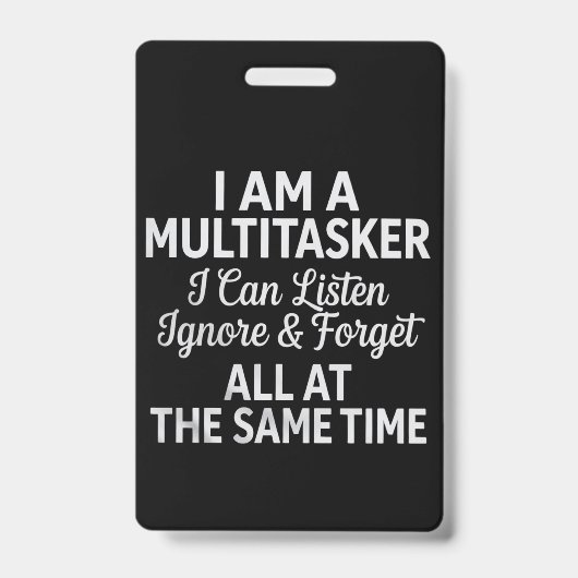 Ich bin ein Multitasker Lustiger Arbeitsleben Humo Ausweis (Vorderseite)