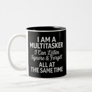Ich bin ein Multitasker Lustiger Arbeitsleben Humo Zweifarbige Tasse