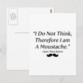 Ich bin ein Mustache Postkarte (Vorne/Hinten)