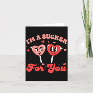 Ich bin ein Narr für dich Candy Heart Groovy Retro Karte
