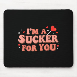 Ich bin ein Narr für dich Retro Valentinstag Lusti Mousepad