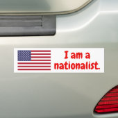 Ich bin ein Nationalist. - USA-Ausgabe Autoaufkleber (Auf Auto)