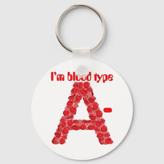 Ich bin ein negativer Bluttyp A Schlüsselanhänger (Vorderseite)