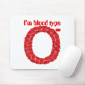 Ich bin ein negativer Bluttyp O Mousepad (Mit Mouse)
