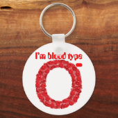 Ich bin ein negativer Bluttyp O Schlüsselanhänger (Vorderseite)