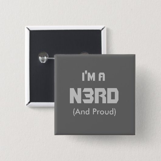 Ich bin ein Nerd Button (Vorne & Hinten)