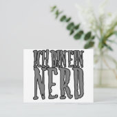 Ich bin Ein Nerd Postkarte (Stehend Vorderseite)