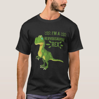 Ich bin ein Nervous Rex Funny Dinosaur Rex Hallowe T-Shirt