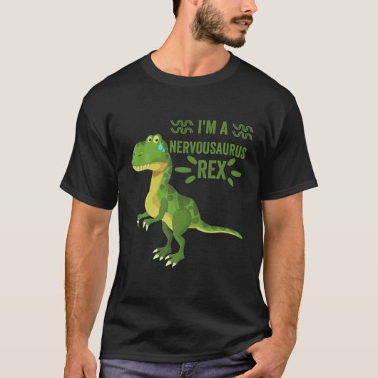 Ich bin ein Nervous Rex Funny Dinosaur Rex Hallowe T-Shirt (Vorderseite)