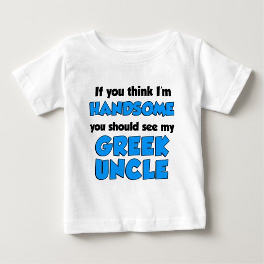Ich bin ein netter griechischer Onkel Baby T-shirt (Vorderseite)