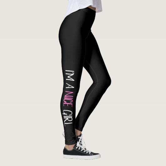 "Ich bin ein nettes Mädchen" Leggings (Rechts)