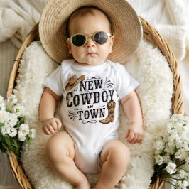 Ich bin ein neuer Cowboy in der Stadt Baby Strampler
