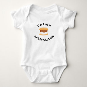 Ich bin ein neues Marshmallow Baby Bib Niedlich Strampler