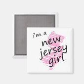 Ich bin ein New Jersey Girl Magnet (Vorderseite/Rückseite)
