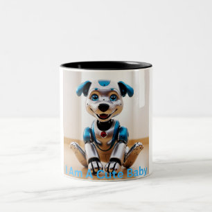 Ich bin ein Niedlicher Baby Robot Dog Zweifarbige Tasse