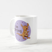 Ich bin ein niedliches Kawaii Baby Kangaroo braun Kaffeetasse (Vorderseite Links)