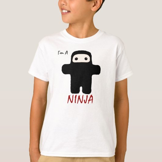 Ich bin ein Ninja in den schwarzen Kindern T-Shirt (Vorderseite)