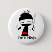 Ich bin ein Ninja (Knopf) Button (Vorderseite)