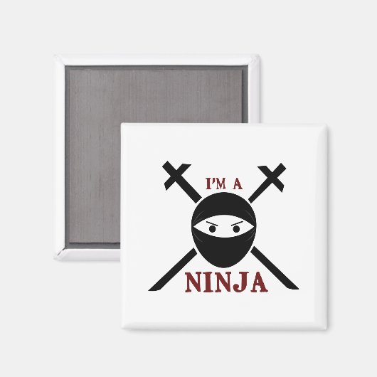 Ich bin ein Ninja Magnet (Vorderseite/Rückseite)
