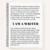 Ich bin ein Notebook, das nach Maß geschrieben wur Notizblock (Vorderseite)