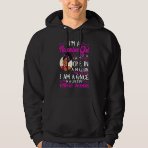 Ich bin ein November-Mädchen Schwarze Frauen Skorp Hoodie