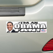 Ich bin ein Obama-Fan! Autoaufkleber (Auf Auto)