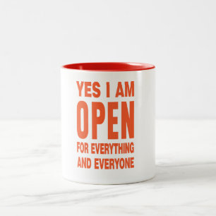 Ich bin ein offenes Gefühl von Freundschaftstolera Zweifarbige Tasse