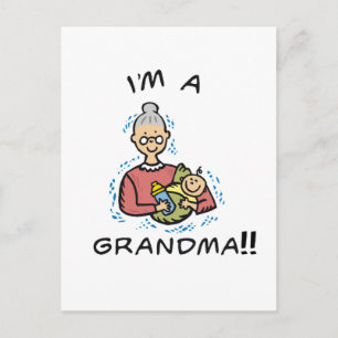 Ich bin ein Oma-Oma und Baby Postkarte