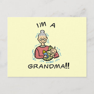 Ich bin ein Oma-Oma und Baby Postkarte