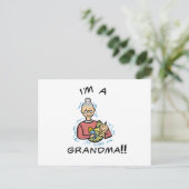 Ich bin ein Oma-Oma und Baby Postkarte (Stehend Vorderseite)