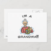 Ich bin ein Oma-Oma und Baby Postkarte (Vorne/Hinten)