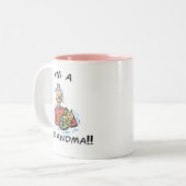 Ich bin ein Oma-Oma und Baby Zweifarbige Tasse (Vorderseite Links)