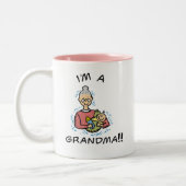 Ich bin ein Oma-Oma und Baby Zweifarbige Tasse (Links)