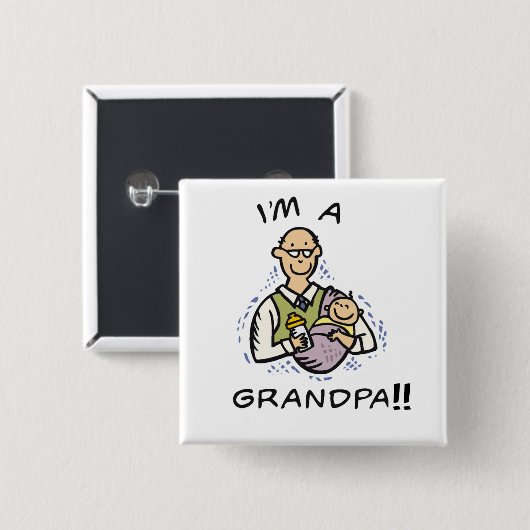 Ich bin ein Opa-T-Shirt Button (Vorne & Hinten)