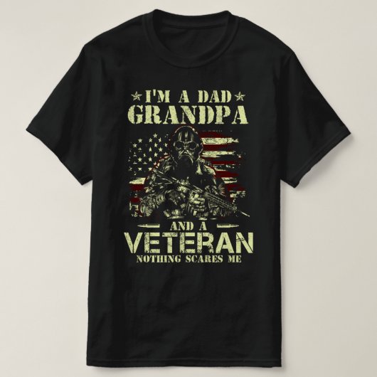 Ich bin ein Opa und ein Veteran nichts macht mir A T-Shirt (Design vorne)