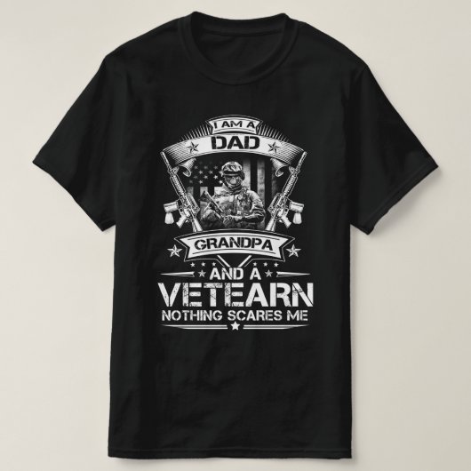 Ich bin ein Opa und ein Veteran nichts macht mir A T-Shirt (Design vorne)
