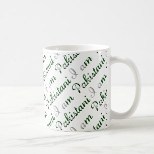 Ich bin ein pakistanisches Muster für Typografie Kaffeetasse