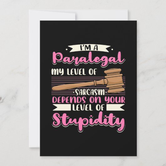 Ich bin ein Paralegal Einladung (Vorderseite)