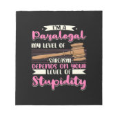 Ich bin ein Paralegal Notizblock (Vorderseite)