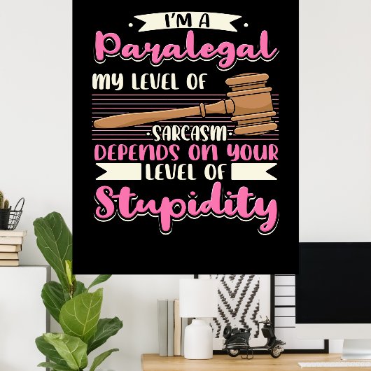 Ich bin ein Paralegal Poster (Heimbüro)