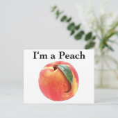 Ich bin ein Peach Postkarte (Stehend Vorderseite)