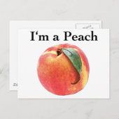 Ich bin ein Peach Postkarte (Vorne/Hinten)